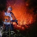 Bombeiros tentam combater incêndios no Pantanal em junho de 2024